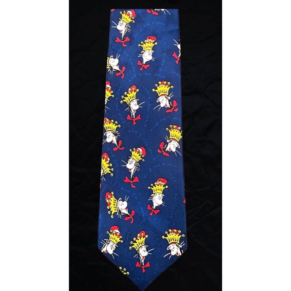 Dr Seuss Cat in the Hat Dark Blue Tie - 1994 - Picture 7 of 10